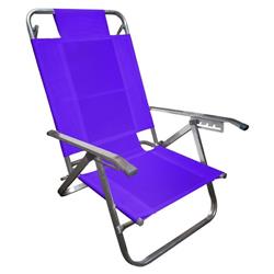 Reposera Descansar De Aluminio 5 Posiciones 80005 Violeta