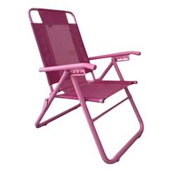 Reposera Silla Aluminio Plegable Descansar 80043 5 Posicione Rosa