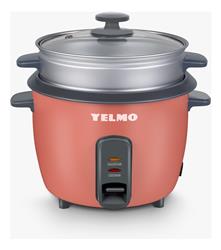 Arrocera Yelmo Cocina Vapor 1,8lts 700w Ar-9801 Rojo/plata