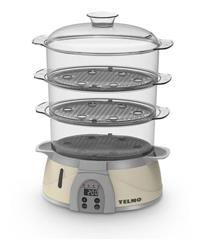 Vaporera 900w Yelmo Vp-5601 Control Digital 8,5lts 3 Bandeja Crema