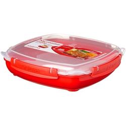 Contenedor Rubbermaid Sistema Microwave Mediano 880ml Rojo