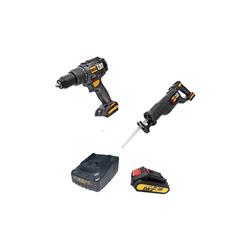 Taladro Cat + Sierra Sable Con Cargador Y Bateria 2 Ah