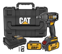 Llave De Impacto Inalámbrica Cat Dx7060 1/2 18v 350nm Negro