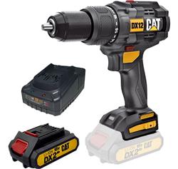 Taladro Inalambrico 18v Cat Dx12 B + Cargador 1 Bateria 2 Ah
