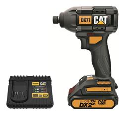 Atornillador De Impacto Cat Caterpillar + Cargador Y Bateria - Negro