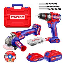 Combo Kit Taladro Percutor 13mm Amoladora 115mm Accesorios
