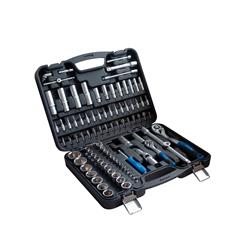 Set Tubos Puntas Llave Crique 1/4 1/2 PuLG 94 Pzs Kld1847 Plateado