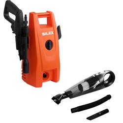 Hidrolavadora Silex 100 Bar 1200w + Aspiradora Portatil 12 V Naranja 50 Hz