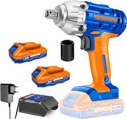 Llave De Impacto Inalambrica Brushless Wadfow 300nm 20v Azul Y Naranja 50 Hz/ 60 Hz