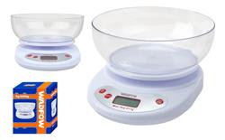 Balanza De Cocina Con Bowl 5 Kg Wadfow Wdfwke5507 Blanco 5 Kg