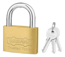 Candado De Bronce 60mm Con 3 Llaves Wadfow Wpd1460 Amarillo