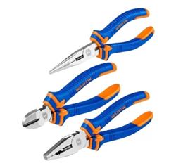 Kit Set De Pinzas Alicates Wadfow 3 Piezas Wps0603  Blanco
