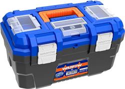 Caja Herramientas 19 Broches Metal Bandeja Wadfow Wtb3319 Azul