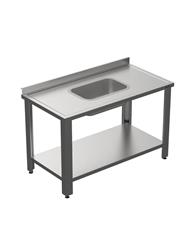 Mesada Desarmable Acero Inox Con Pileta Brafh 135x70cm Plateado