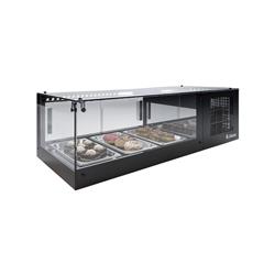 Heladera Vitrina Sobre Mostrador Gelopar Sushi Fiambre 100 Negro