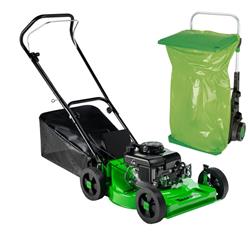 CORTADORA DE CESPED TRAPP LF-90G MOTOR 3,5 HP 4T CON RECOLECTOR + CARRITO MULTIUSO TRAPP PRACTICAR