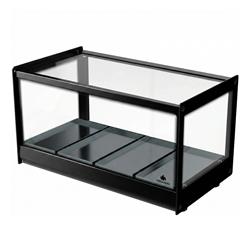 VITRINA CUBO CALEFACCIONADA ELECTRICA 4 BAND 250W NEGRO PROGAS PRVR40