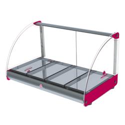 Warmer Vitrina Exhibidor Curva Progas Eléctrica 4 Bandejas