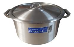 Cacerola Aluminio Gastronomico Reforzado N°32 Fiamaj Plateado