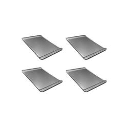 SET X 4 BANDEJA ALUMINIO 44X32 PLANA MOLDES PAN